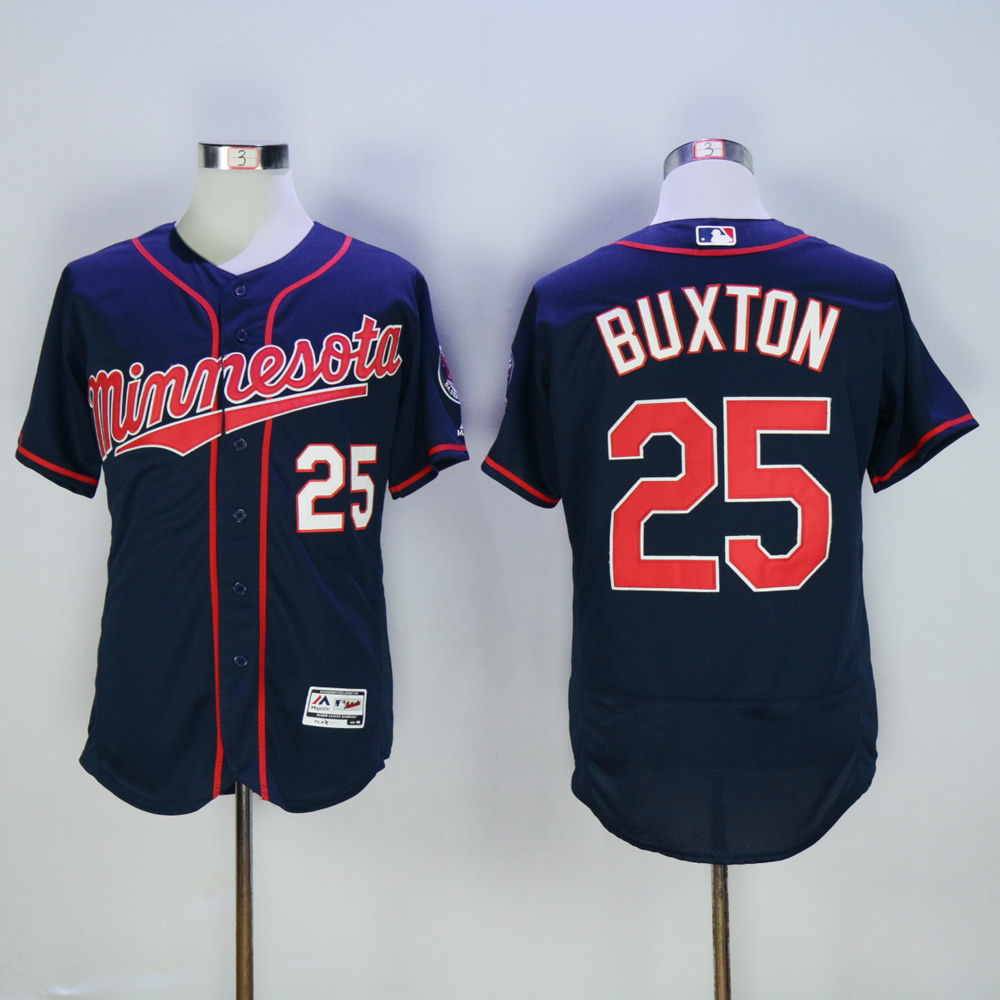 Men Minnesota Twins 25 Buxton Blue MLB Jerseys